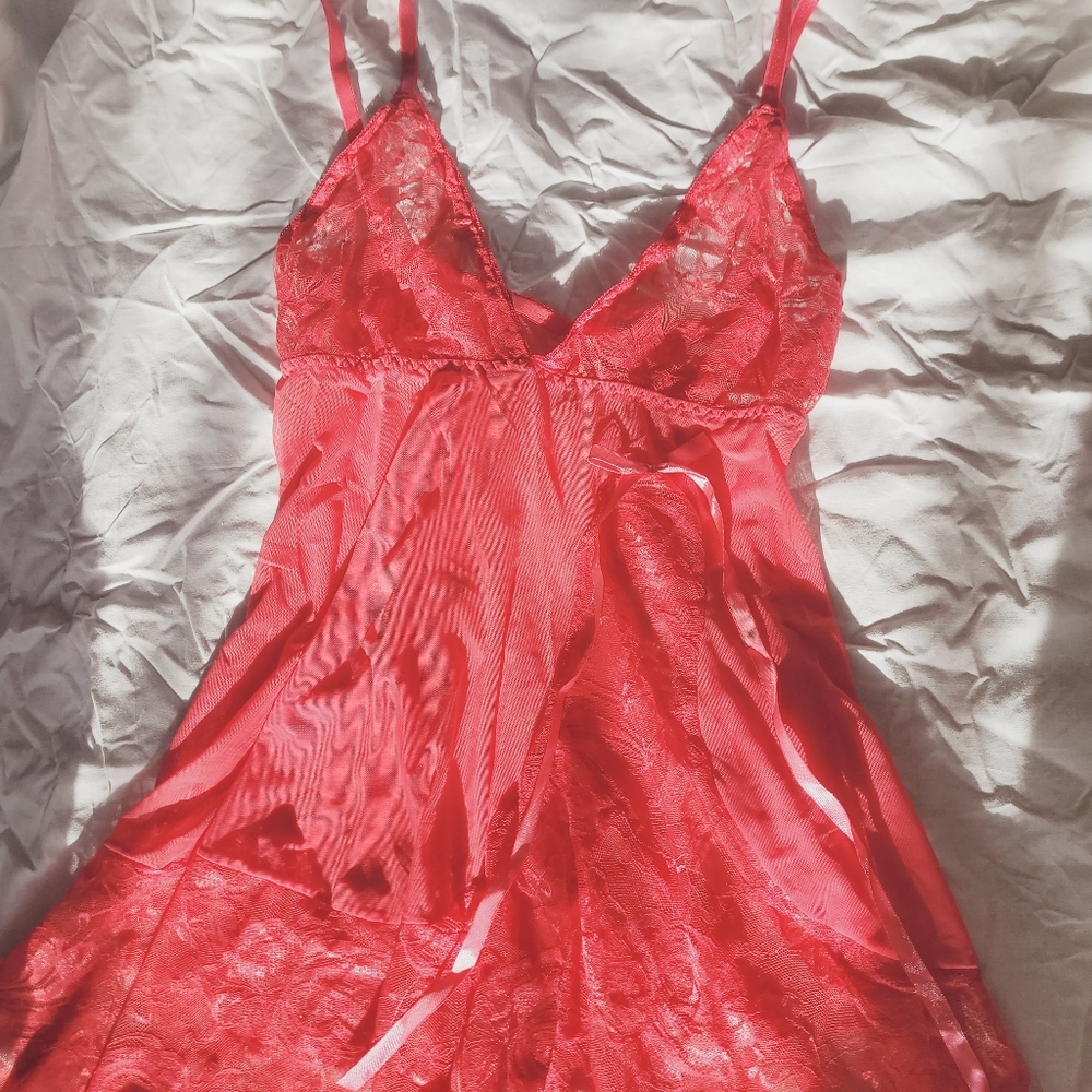 Princess Rose Lace Lingerie Slip Dress